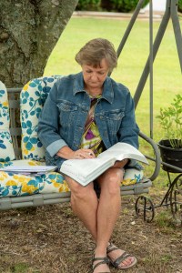 Laverne reading God'ss word.